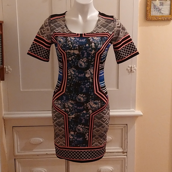 Jealous Tomato printed knit dress Sz S - Picture 1 of 6